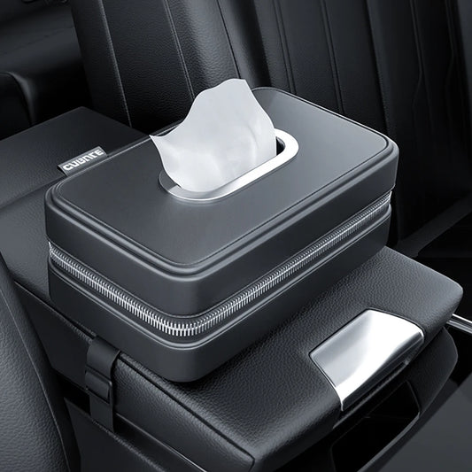 Car Tissue Holder Backseat Masks Dispenser Multifunctional Belt Leather Napkin Box Organizer - Cheerful Home Finds