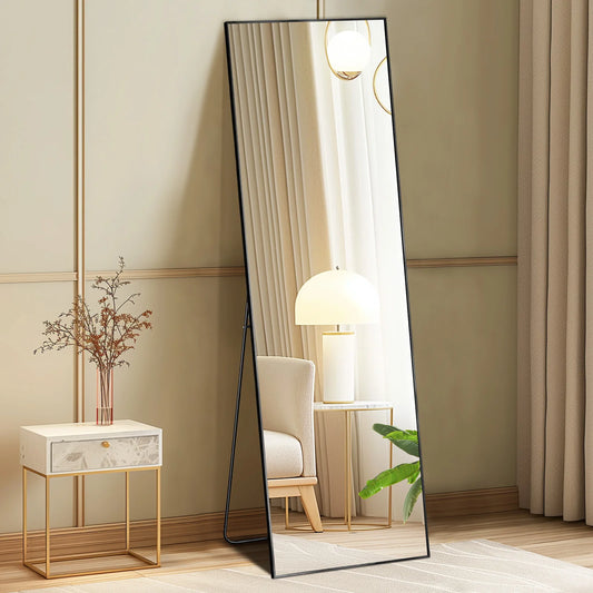 JHK 64"x21" Full Body Wall Mirror with Aluminum Frame - Cheerful Home Finds