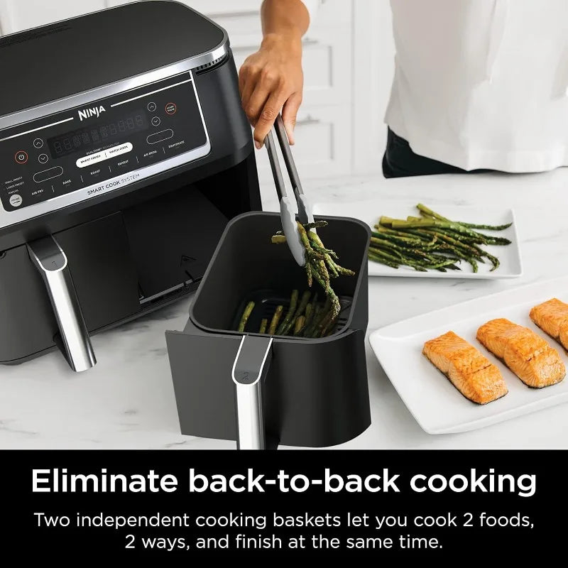 Ninja DZ201 Foodi 8 Quart 6-in-1 DualZone Air Fryer - Cheerful Home Finds