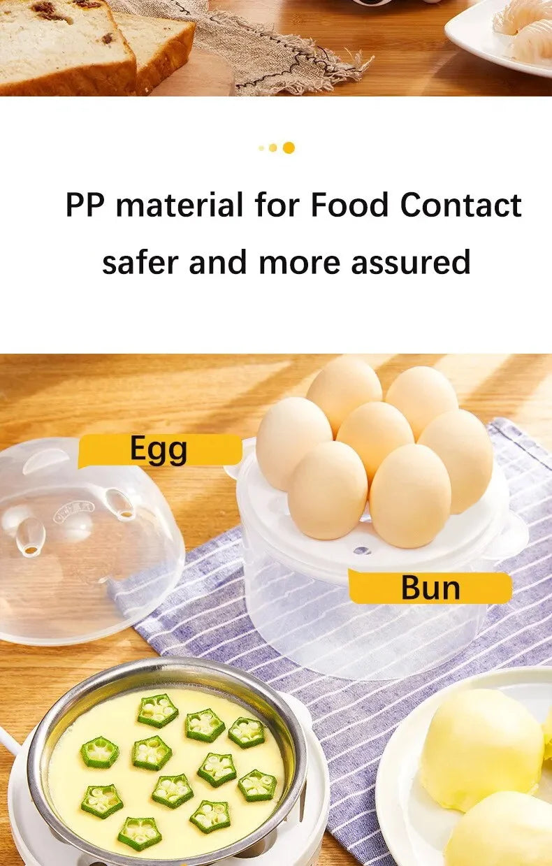Multifunctional Egg Boiler Electric Egg Steamer Cooking Breakfast Machine - Cheerful Home Finds