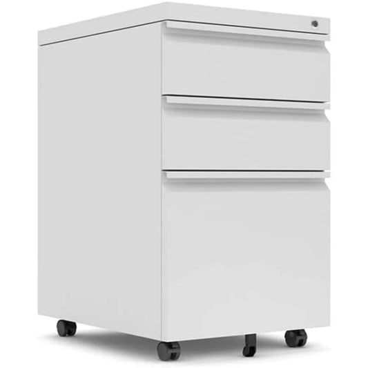 Under Desk File Cabinet, 3 Drawers Mobile Metal Filing Cabinet - Cheerful Home Finds