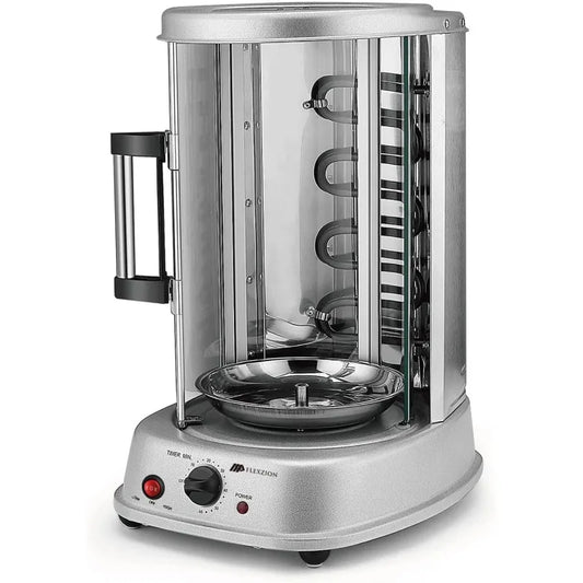 Flexzion Vertical Rotisserie Oven Grill Countertop Shawarma Machine - Cheerful Home Finds