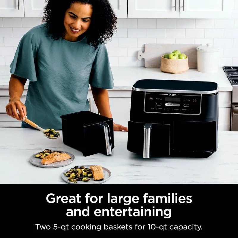 Ninja DZ201 Foodi 8 Quart 6-in-1 DualZone Air Fryer - Cheerful Home Finds