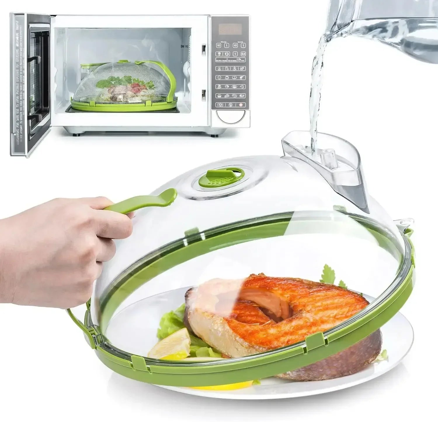 10-Inch Microwave Splatter Cover Clear Plastic Heat Resistant - Cheerful Home Finds