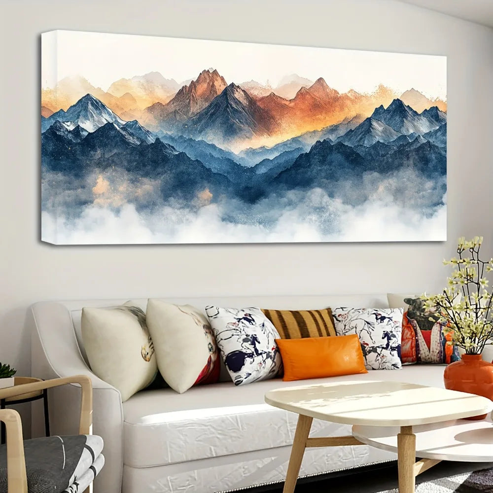 1.5 Inch Thick Pine Solid Wood Frame Canvas Posters Modern Art Fogscape Wall Art Interior Decoration - Cheerful Home Finds