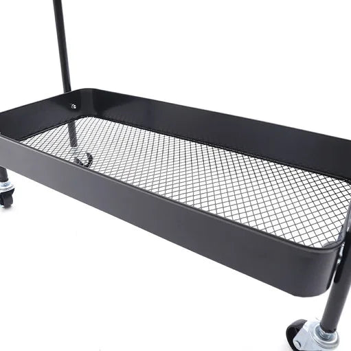 Mobile Clothing Storage Rack with 2 Tiers and Wheels - Cheerful Home Finds