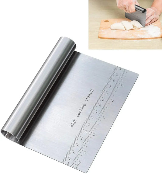 Stainless Steel Cake Scraper Pastry Cutters Edge Tools - Cheerful Home Finds