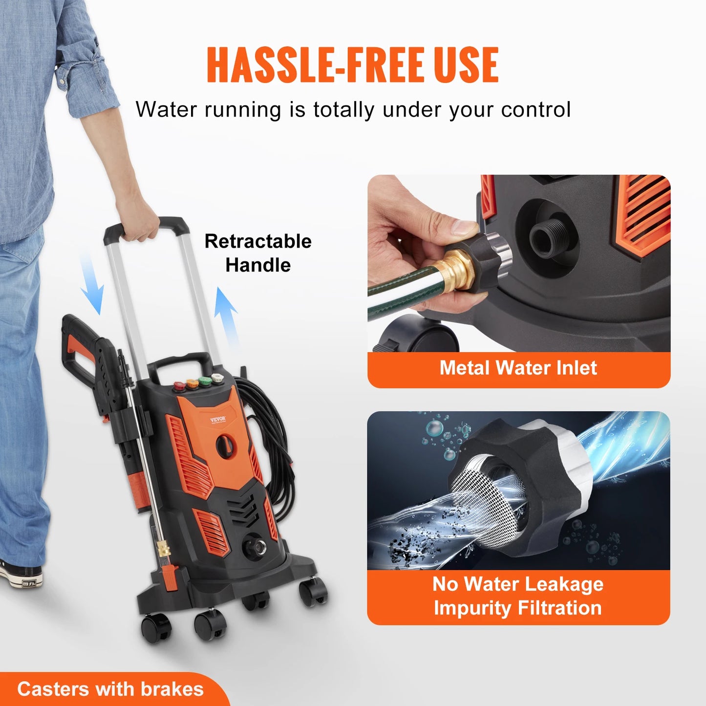 VEVOR Electric Pressure Washer with Quick Connect Nozzles - Cheerful Home Finds