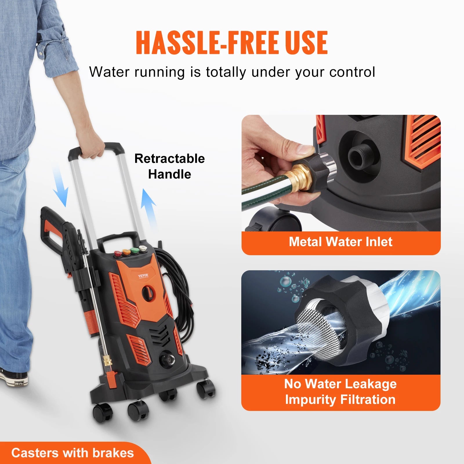 VEVOR Electric Pressure Washer with Quick Connect Nozzles - Cheerful Home Finds