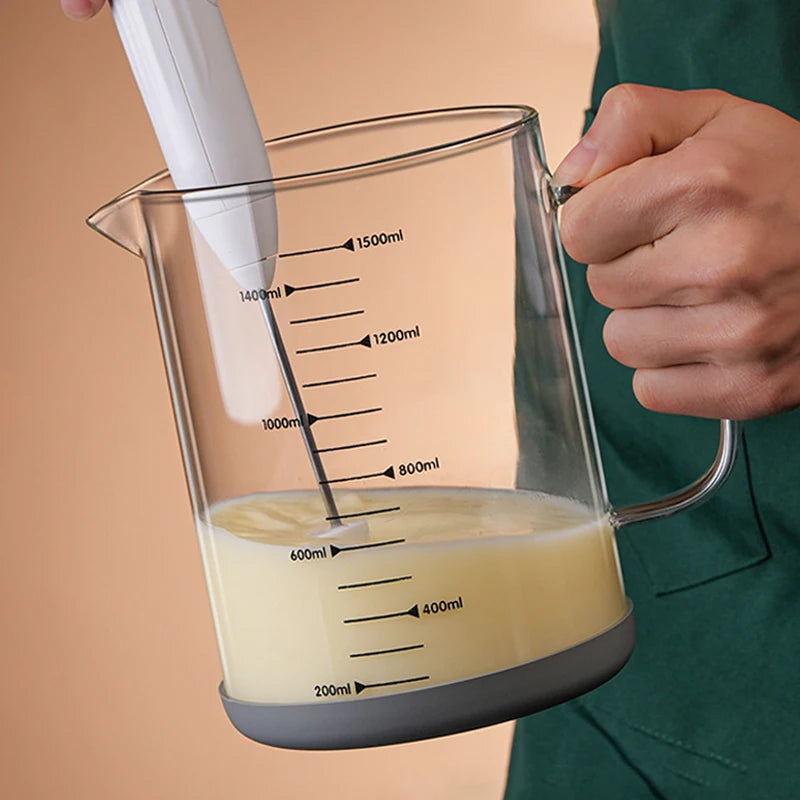 YWDL 1/1.5L Glass Measuring Cup With Handle Large Capacity - Cheerful Home Finds
