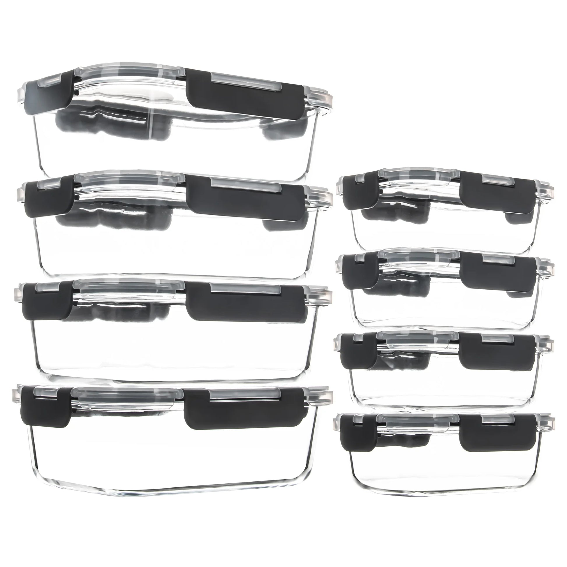 8-Piece Glass Food Storage Containers Set, BPA-Free, Leakproof - Cheerful Home Finds