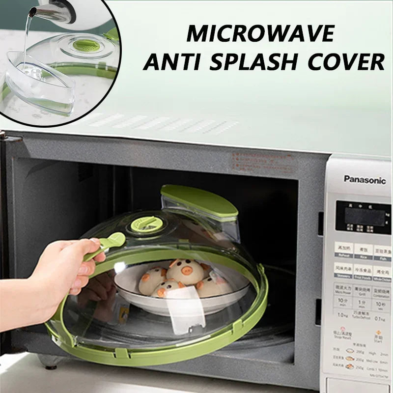 10-Inch Microwave Splatter Cover Clear Plastic Heat Resistant - Cheerful Home Finds