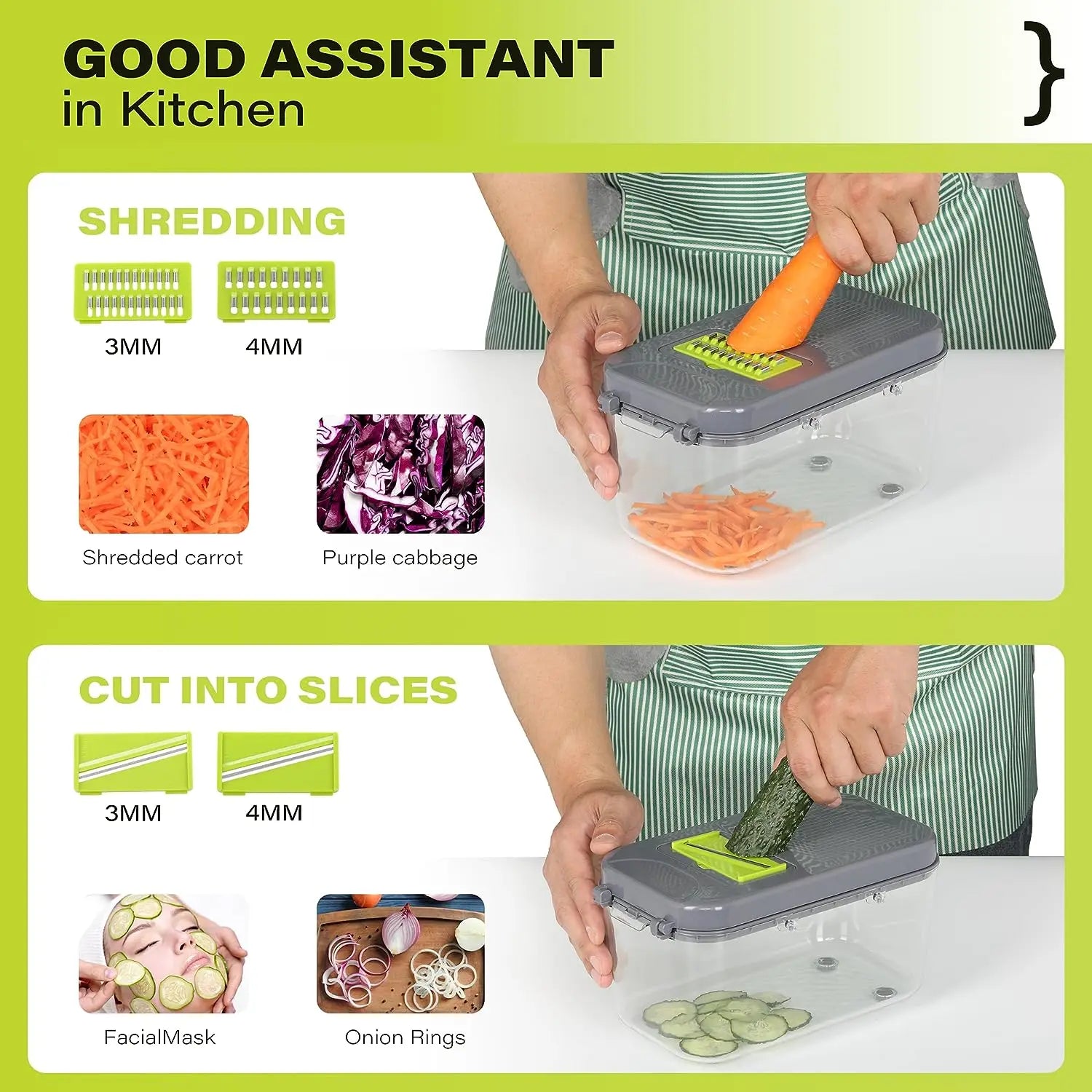 Vegetable Chopper Onion Grater Carrot Potato Shredder Kitchen Tool - Cheerful Home Finds