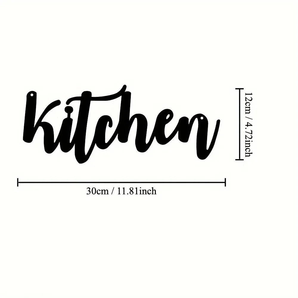 Aesthetic Wall Decoration 1pc Kitchen Letter Metal Art Sign - Cheerful Home Finds