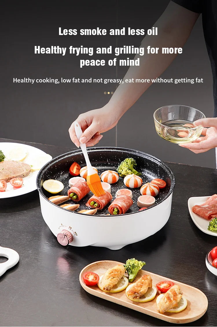 Electric MultiCooker Electric Frying Pan 220V Non-stick Cooking Machine - Cheerful Home Finds