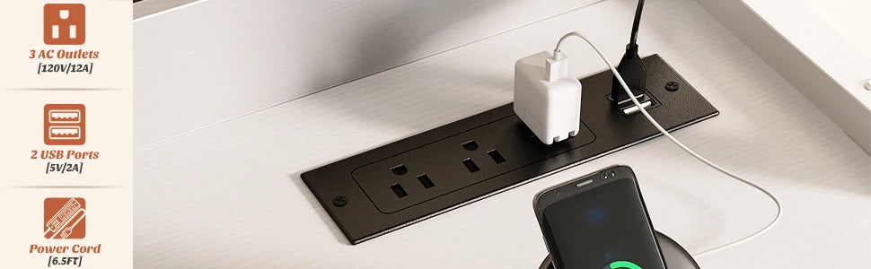 Bar Cabinet with Power Outlets, 67 Inch Tall Wine Bar - Cheerful Home Finds