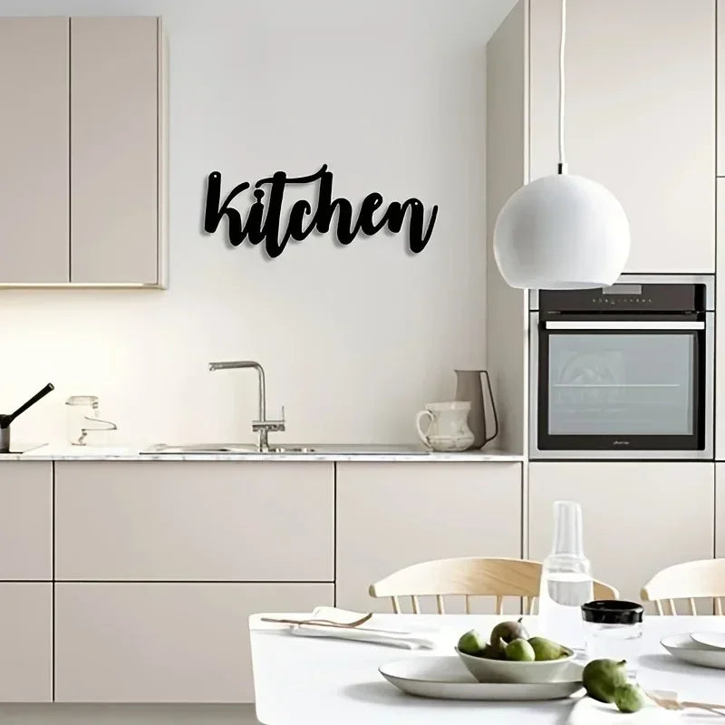 Aesthetic Wall Decoration 1pc Kitchen Letter Metal Art Sign - Cheerful Home Finds