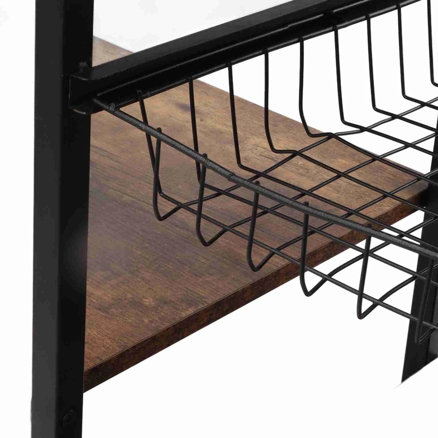 Kitchen Utility Storage Shelf Microwave Oven Stand Coffee Bar Station Rust Resistant Strong Load Bearing Multi Tier for Spices - Cheerful Home Finds