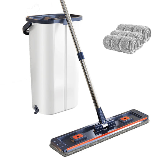 Floor Washing Mop with Separate Clean and Dirty Water Bucket - Cheerful Home Finds