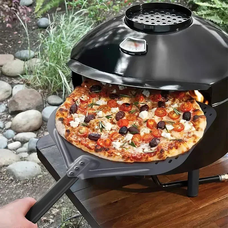 7/9/12/14inch Professional Pizza Spatula Paddle Perforated Aluminum Metal Pizza Turning Peel - Cheerful Home Finds