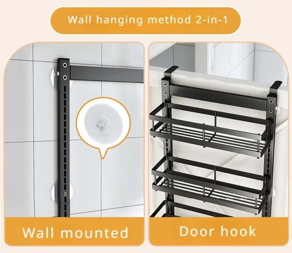Wall Mount Storage Rack Kitchen Spice Racks Multi-Layer Organizer - Cheerful Home Finds