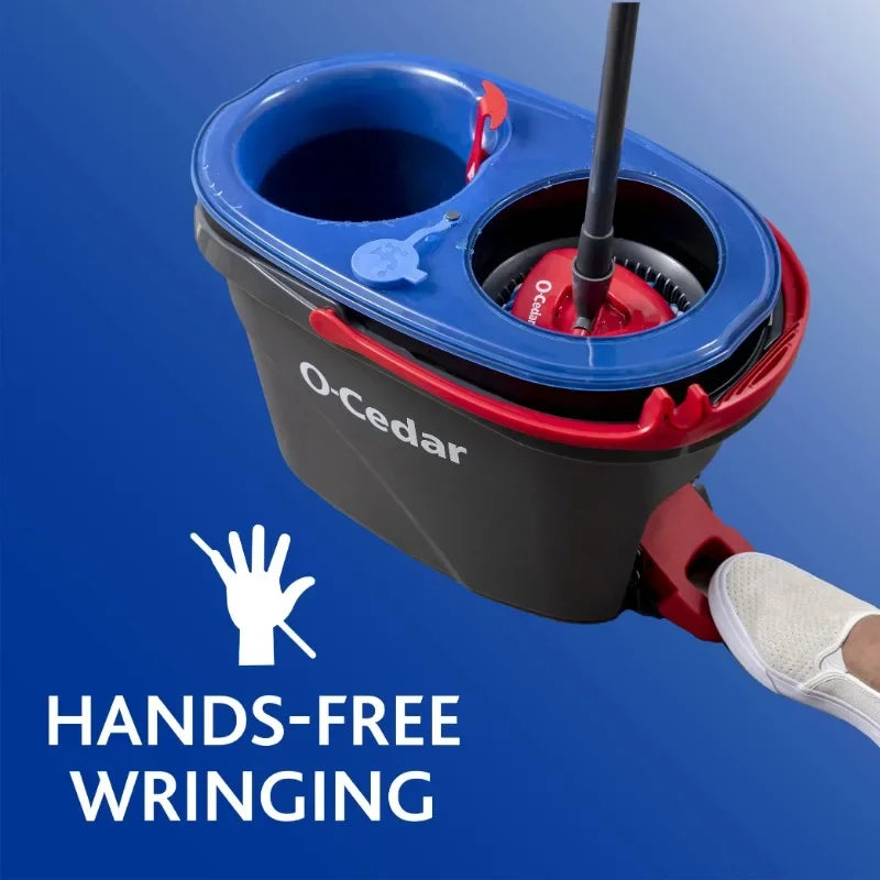 O Cedar RinseClean Clean Water Spin Mop and Bucket System Removes 99 Percent of Bacteria Two Tank Bucket System