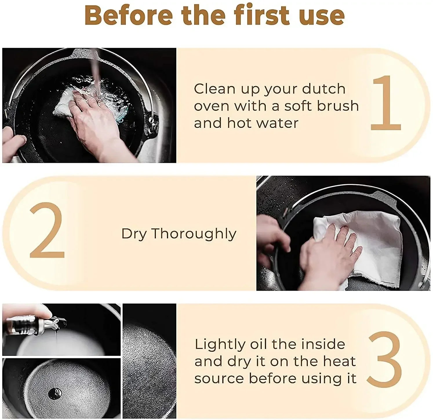 Femor Outdoor Dutch Oven With Lid Lifter And Screw Handle Cast Iron Pot 7.5 L For Indoor And Outdoor Cooking - Cheerful Home Finds