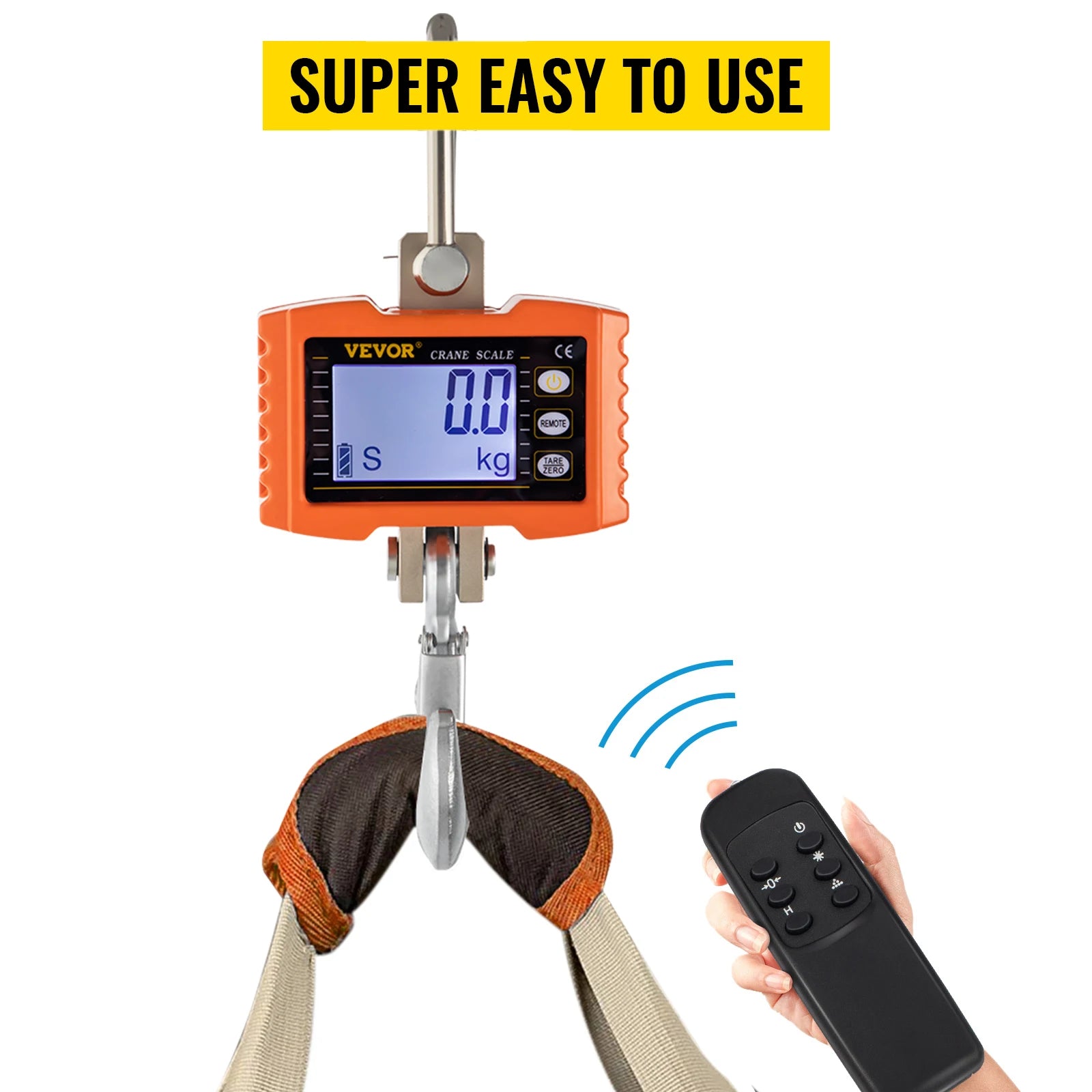 VEVOR 1000KG Aluminum Digital Crane Scale Heavy Duty - Cheerful Home Finds