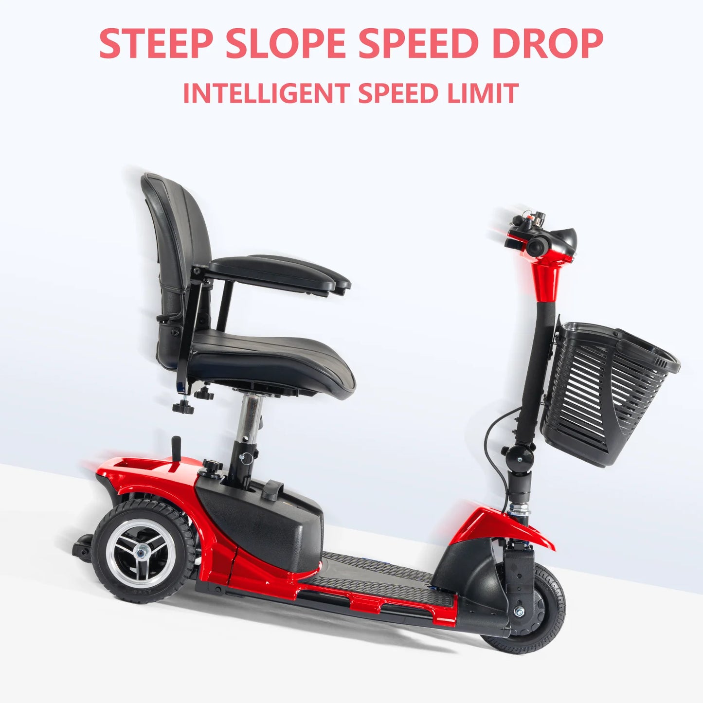 Electric Mobility Scooter Three Wheel Portable Foldable For Adult Elderly Disabled Outdoor Sport
