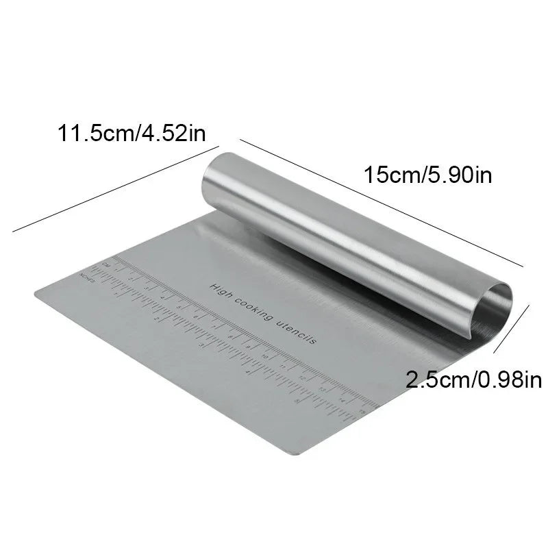 Stainless Steel Cake Scraper Pastry Cutters Edge Tools - Cheerful Home Finds