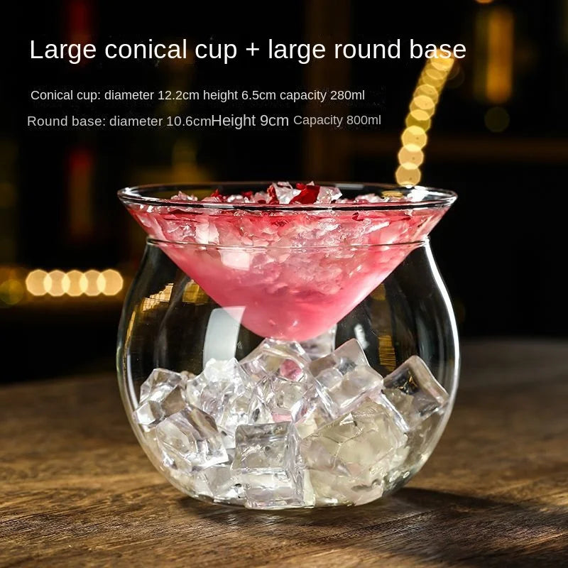 Creative Cocktail Glass High End Influencer Bar Wine Glasses Ins Straw Crystal High Appearance Level Glass