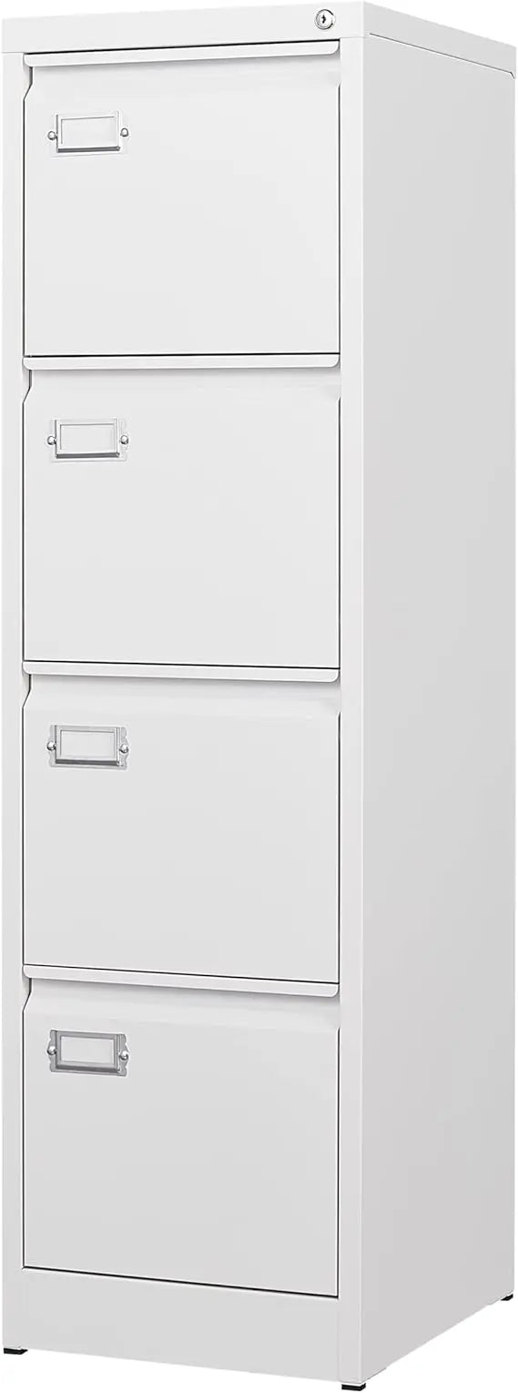 4 Drawer File Cabinet with Lock Metal Vertical File Cabinet - Cheerful Home Finds