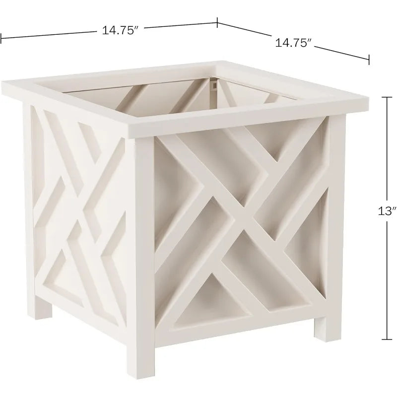 Lattice Design Planter Box 2-Pack for Outdoor Decor - Cheerful Home Finds