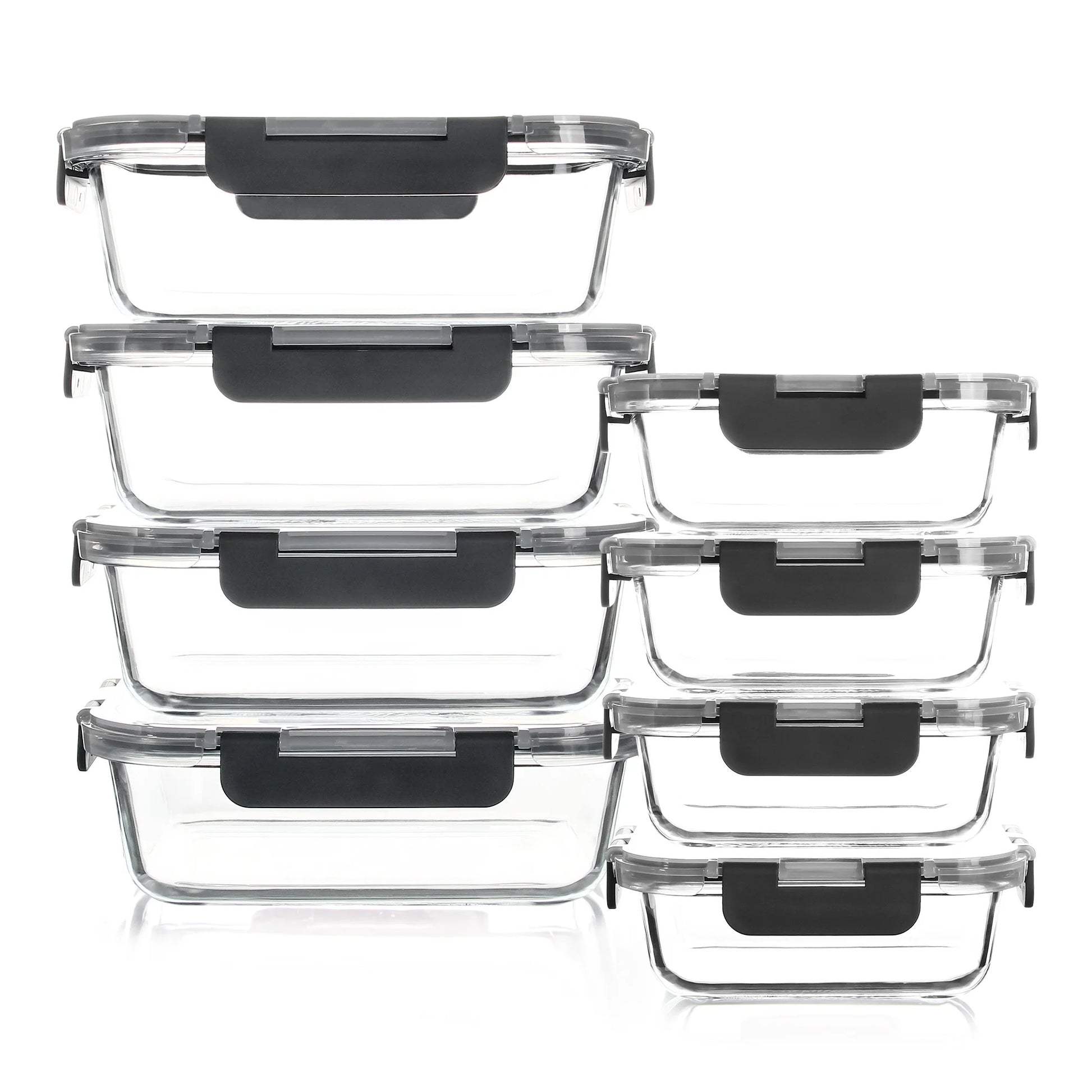 8-Piece Glass Food Storage Containers Set, BPA-Free, Leakproof - Cheerful Home Finds