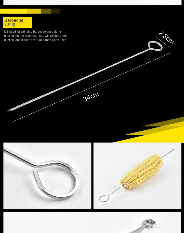 Stainless Steel Oven Set Barbecue Combination Tool Outdoor BBQ - Cheerful Home Finds