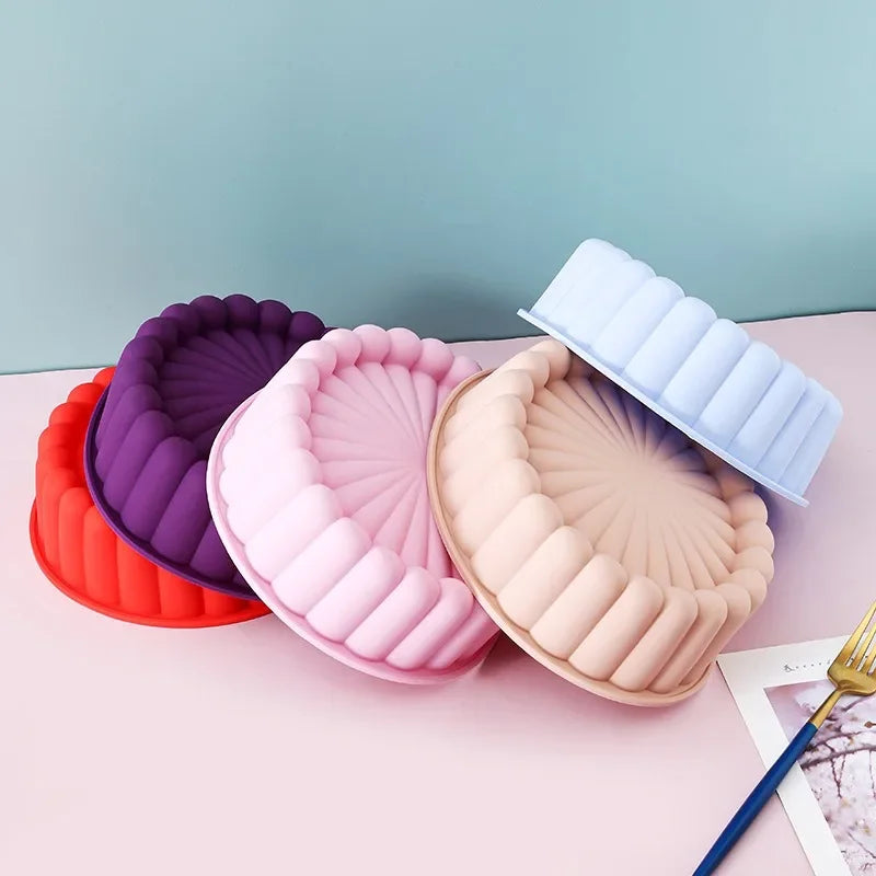 20cm Round Shape Mold Silicone Cake Baking Pan for Desserts - Cheerful Home Finds