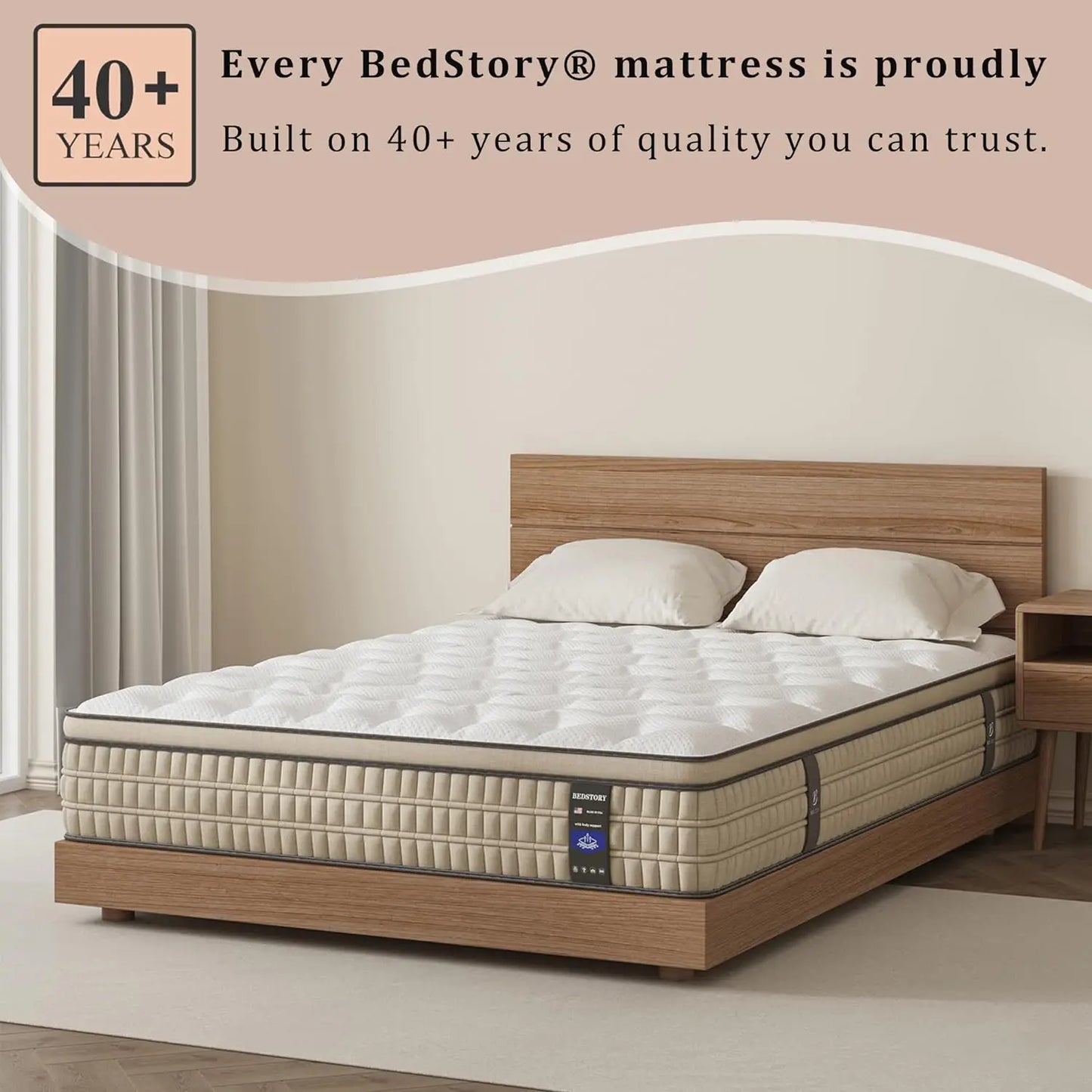 BedStory 12 Inch Full/King Hybrid Gel Memory Foam Mattress - Cheerful Home Finds