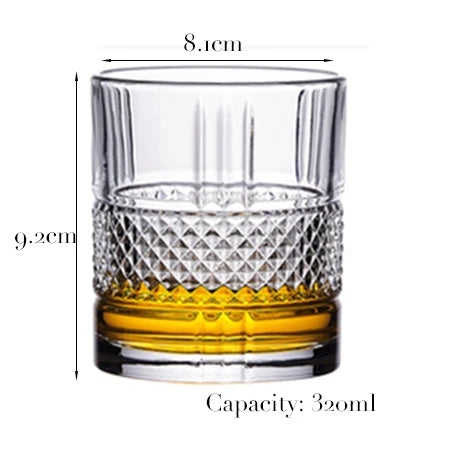1PCS Whiskey Glass, Old Fashioned Rocks Glasses Tumblers - Cheerful Home Finds