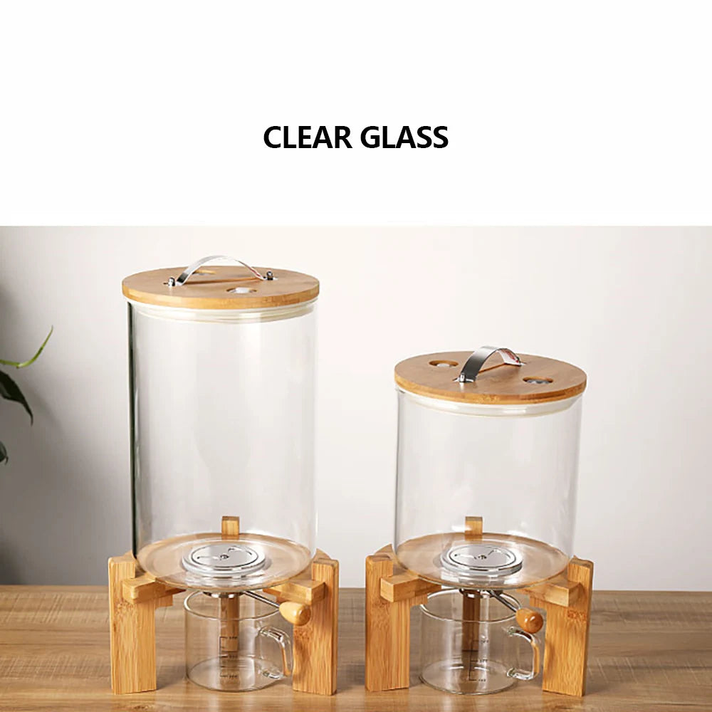Flour And Cereal Container 5L/7.5L Rice Dispenser Glass Storage - Cheerful Home Finds