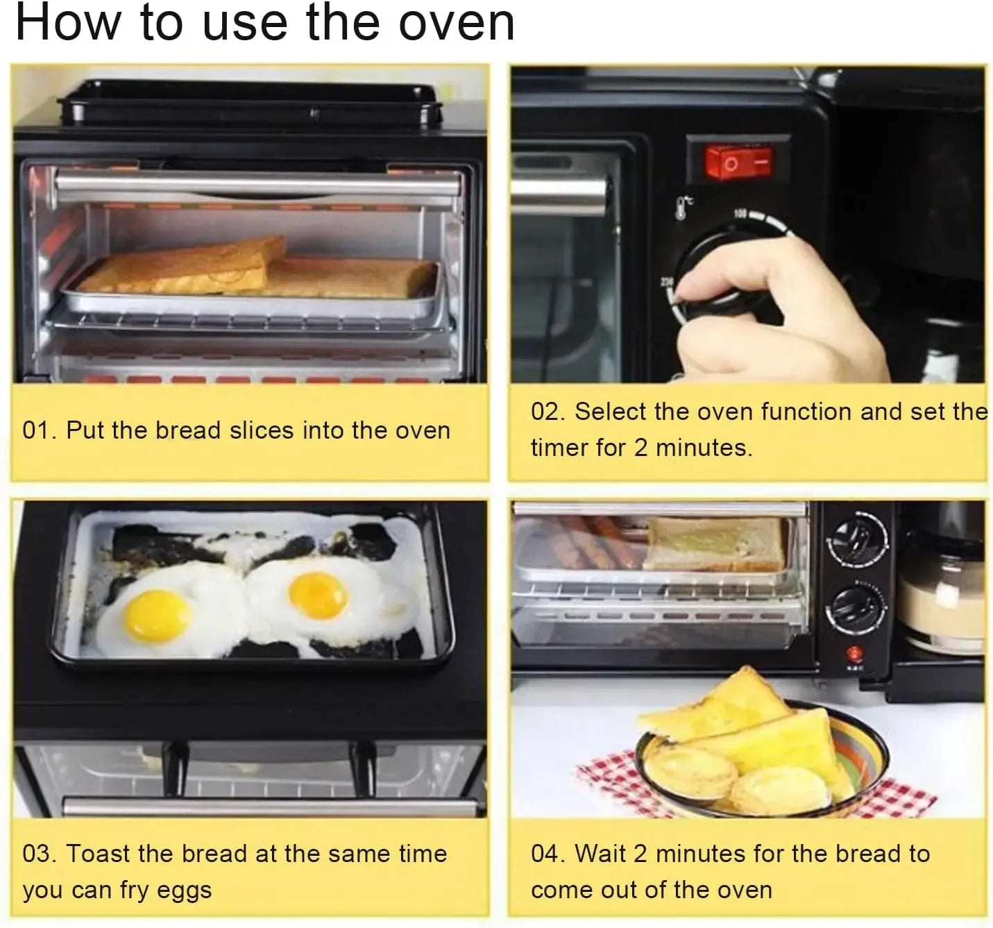 Air Fryer Toaster Smart Oven 17.9 x 7.7 x 7.5 Inch Countertop Convection 3 in 1 Multifunctional Home Breakfast Station