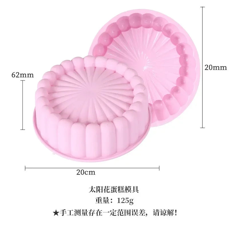 20cm Round Shape Mold Silicone Cake Baking Pan for Desserts - Cheerful Home Finds