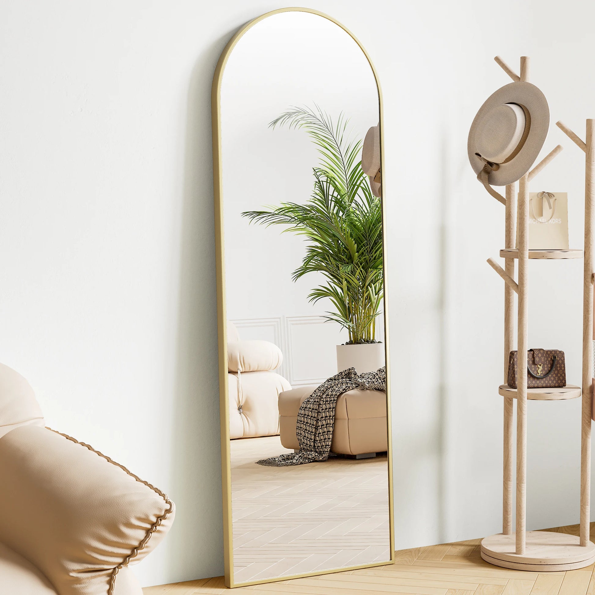 JHK 64"x21" Full Body Wall Mirror with Aluminum Frame - Cheerful Home Finds
