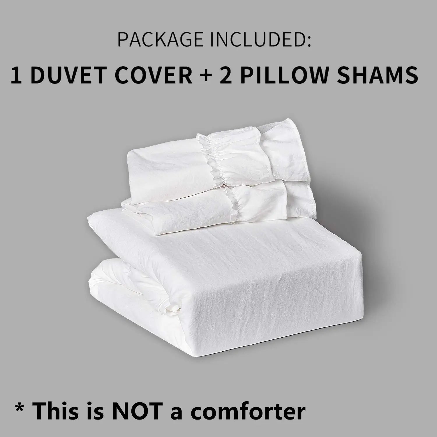 3 Piece Ruffled Duvet Cover Set Queen Farmhouse Ruffle - Cheerful Home Finds