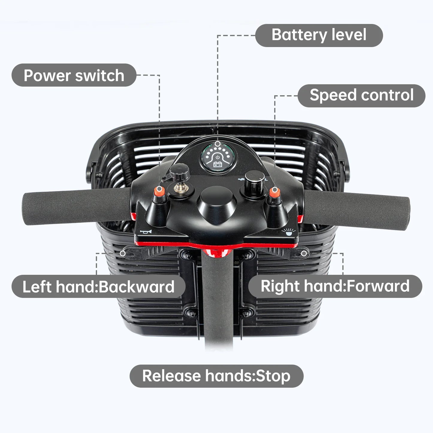 Electric Mobility Scooter Three Wheel Portable Foldable For Adult Elderly Disabled Outdoor Sport