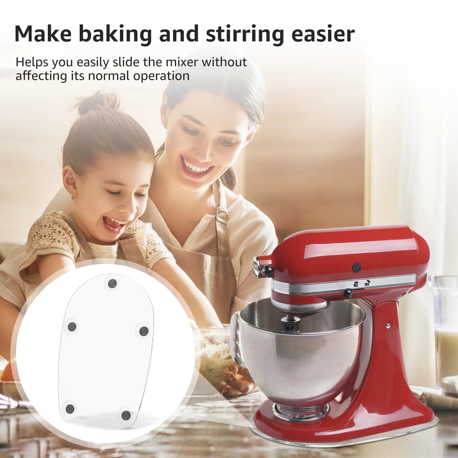 Mixer Slider Mat Compatible For 4.5 QT Tilt Head Mixer - Cheerful Home Finds