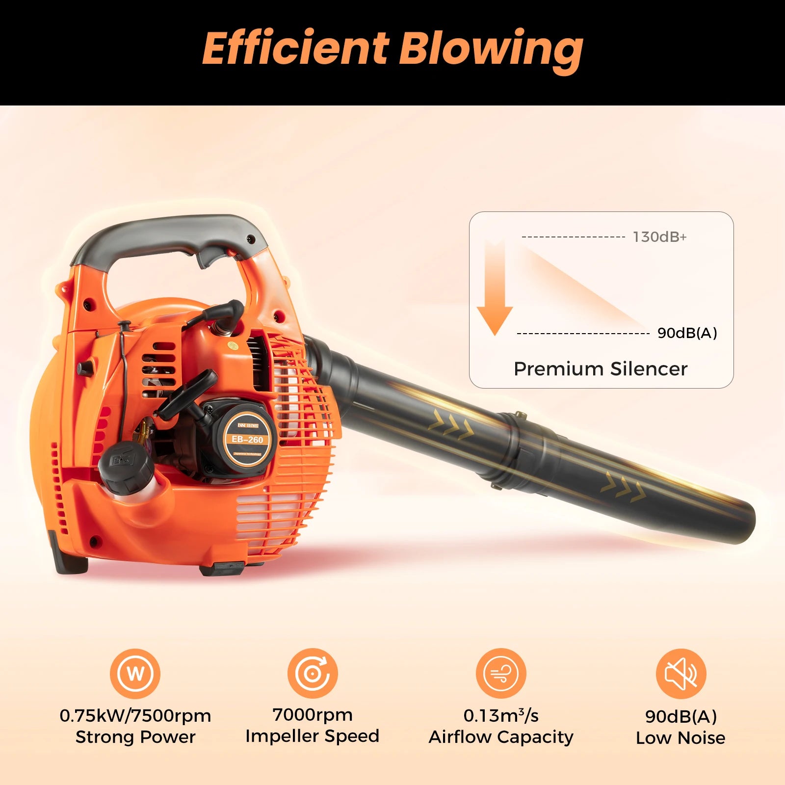 Gas Leaf Blower 25.4CC 2-Stroke Commercial Handheld Tool - Cheerful Home Finds
