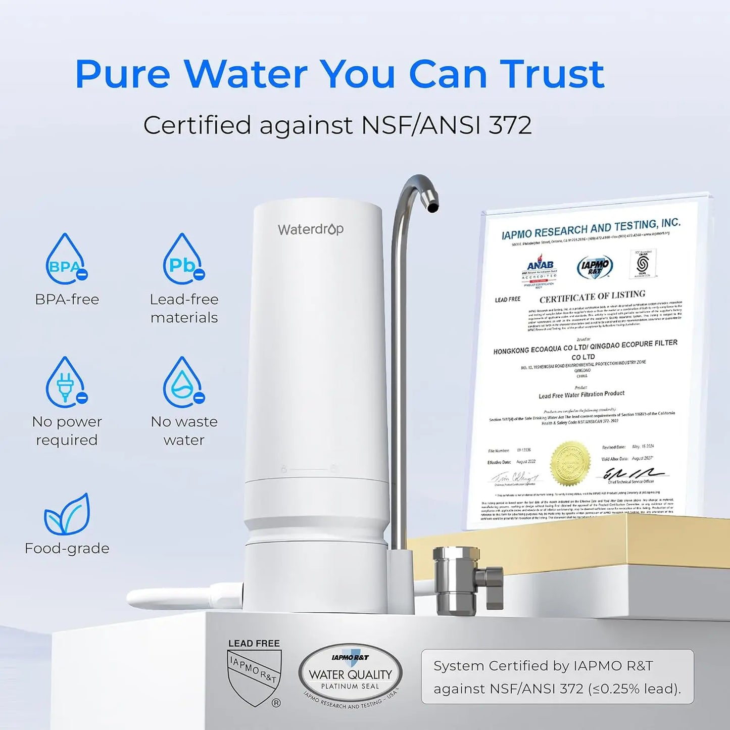 Waterdrop Countertop Water Filter Reduces Heavy Metals - Cheerful Home Finds