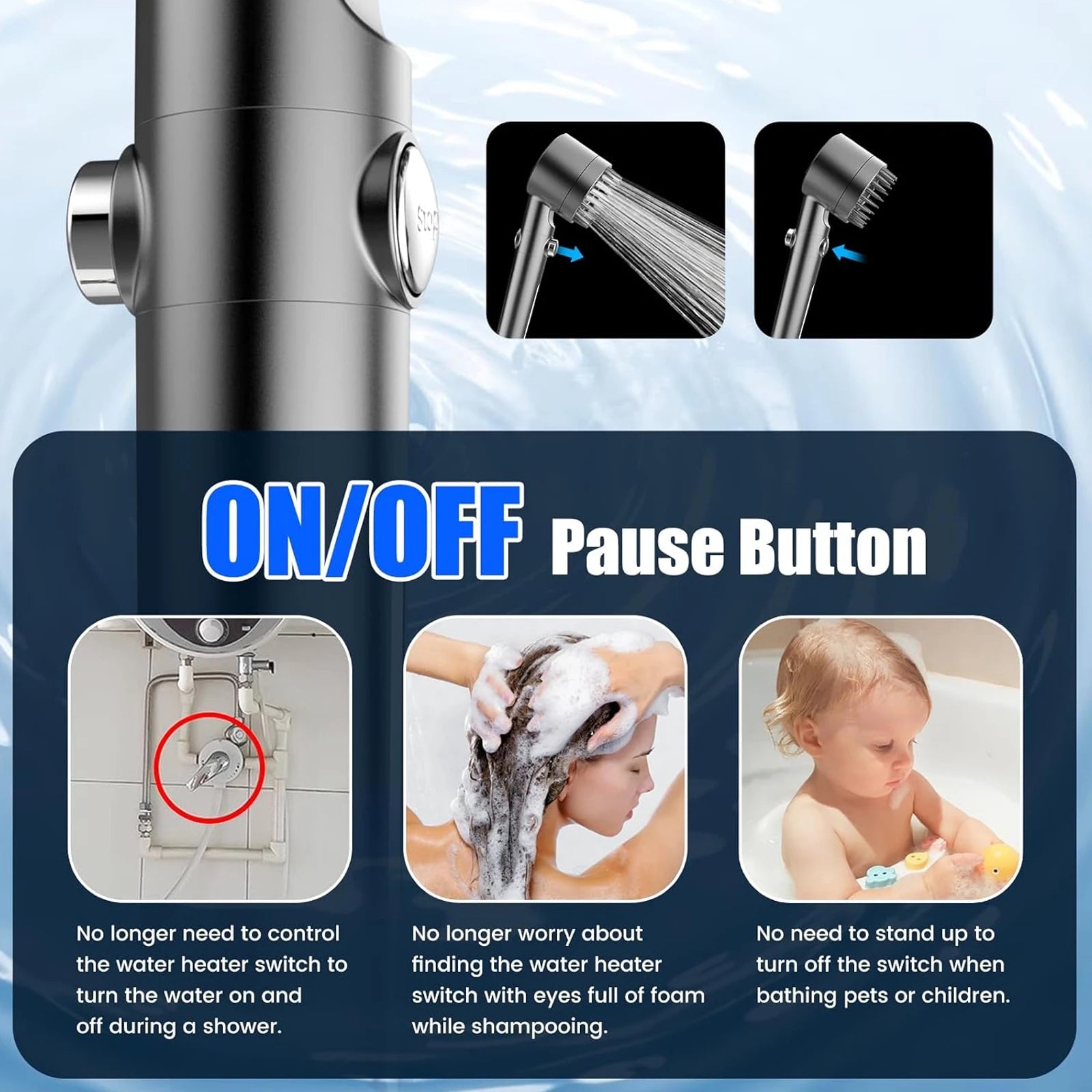 10 Modes Handheld High-Pressure Water Saver Showerhead - Cheerful Home Finds