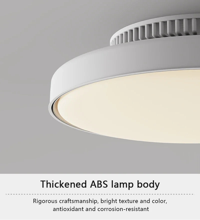 Modern LED Ceiling Fan Light Invisible Leafless Low Decibel Remote Dimming Fan for Bedroom and Living Room - Cheerful Home Finds