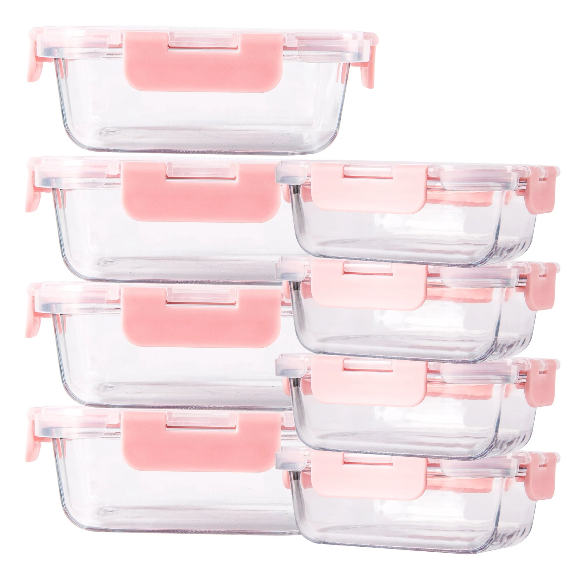8-Piece Glass Food Storage Containers Set, BPA-Free, Leakproof - Cheerful Home Finds